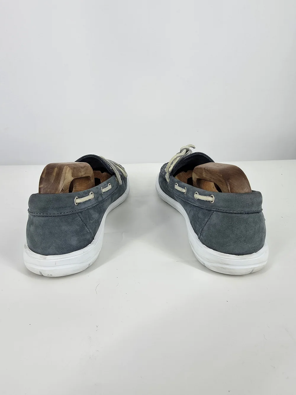 Allen Edmonds Ely Blue Suede Boat Shoes Loafers 10 D